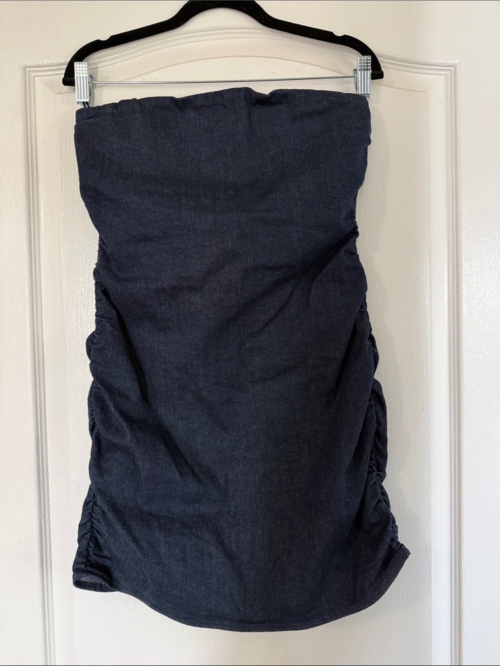 Zara Dark Navy Strapless Mini Skirt